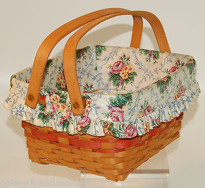 Vintage Longaberger 1997 Mother's Day Timeless Memory Basket with Insert - Collectible Woven Storage - Perfect for Home Decor, Gift Giving & Special Occasions