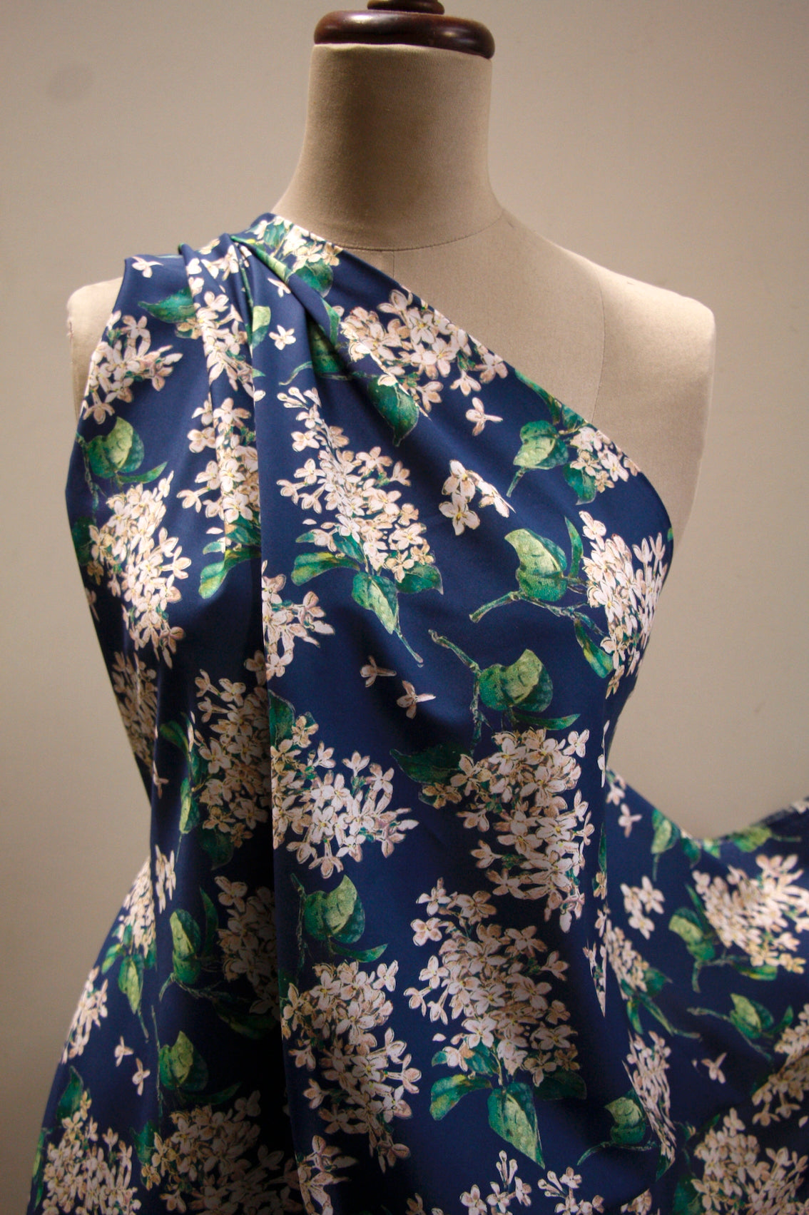 Liberty of London Archive Lilac Navy Floral Print Fabric - Perfect for Dresses, Scarves & Home Decor