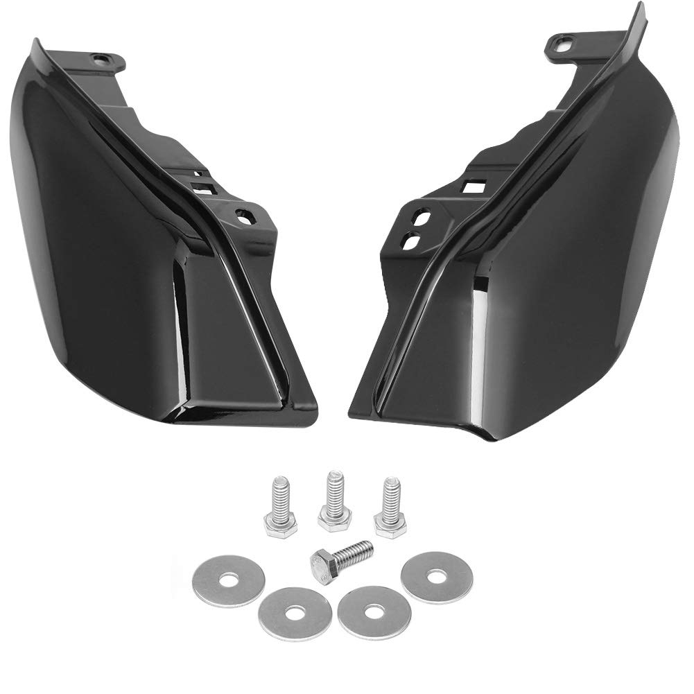 Vivid Black Mid-Frame Air Heat Deflectors & Heat Shield Trim Cover for Harley Touring Electra Street Glide Road Glide Trike 2017-2020 - Reduce Engine Heat & Protect Rider on Long Rides