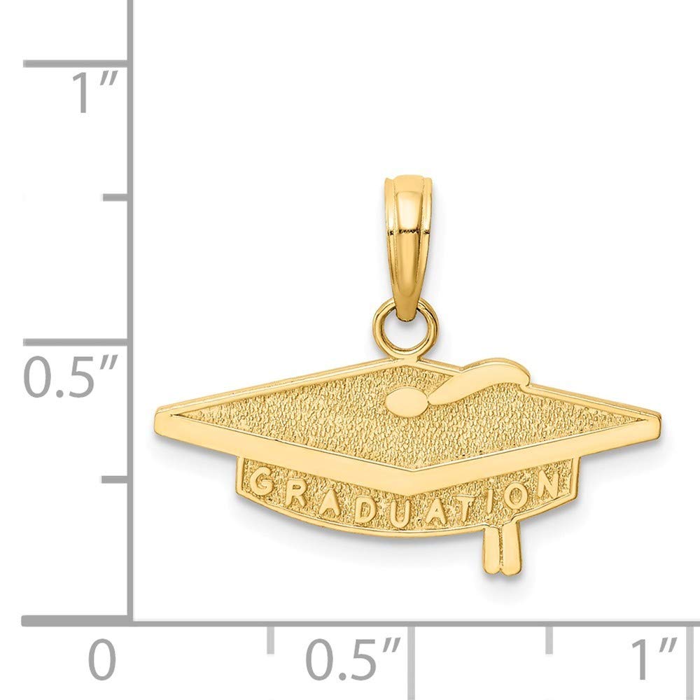 14K Yellow Gold Graduation Charm Pendant - Roy Rose Jewelry - Perfect Gift for Graduates, Students & Teachers - Ideal for Necklaces, Bracelets & Keepsake Jewelry