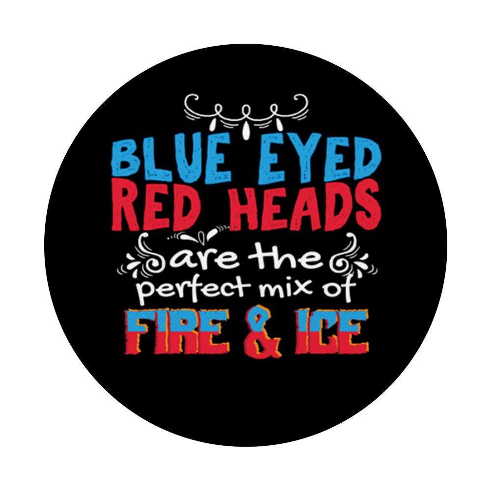 Funny Blue Eyed Redhead Ginger Women's Gift PopSockets PopGrip - Swappable Phone & Tablet Grip for Everyday Use | Perfect for Office, Travel & Selfies