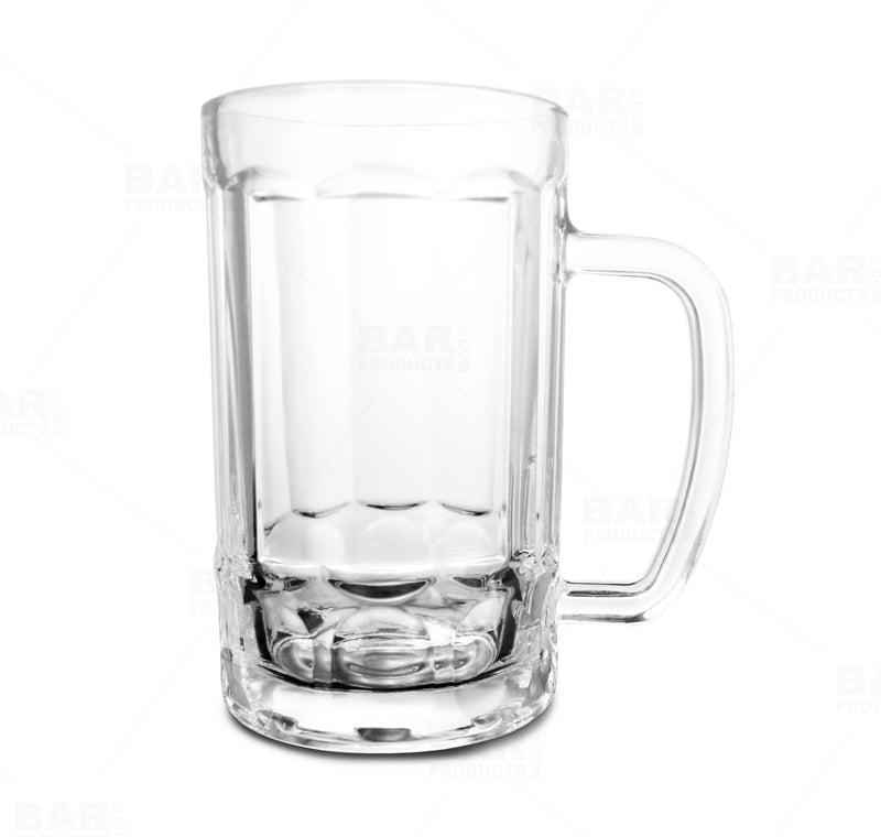 BarConic® 13 oz Paneled Beer Mug - Classic Glassware for Beer, Ale & Lager - Perfect for Home Bars, Parties & Gifts