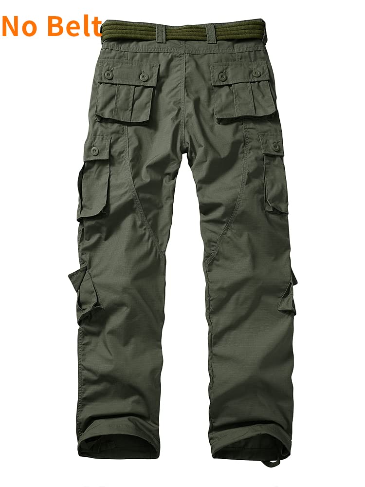 **Men's Lightweight Ripstop Tactical Cargo Pants - Outdoor Hiking, Casual Work & Travel Pants with Multiple Pockets - Perfect for Camping, Hiking & Everyday Wear**