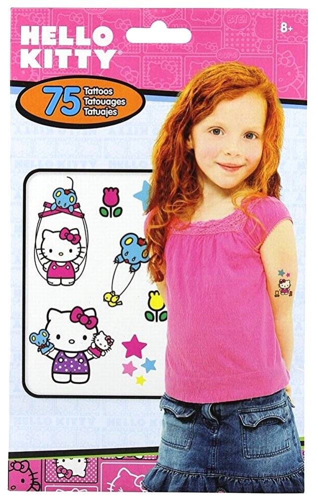 Hello Kitty Temporary Tattoos - 75 Count Pack for Kids & Adults - Fun Party Favors, Birthday Gifts & Festival Accessories
