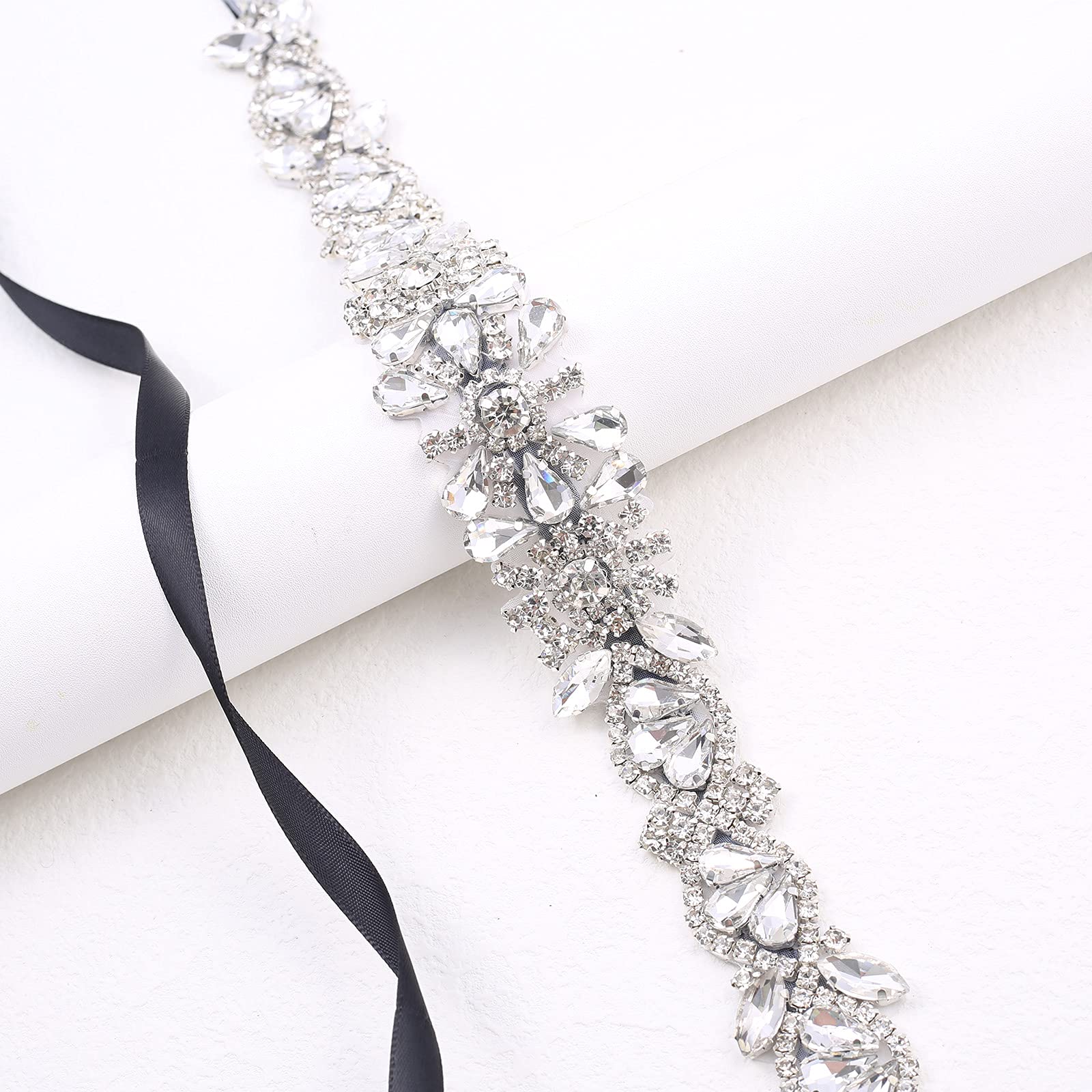 Sparkling Rhinestone Wedding Belt for Bride & Bridesmaids - Elegant Crystal Sash for Wedding Dresses | Perfect for Bridal Shower, Ceremony & Reception Accessories