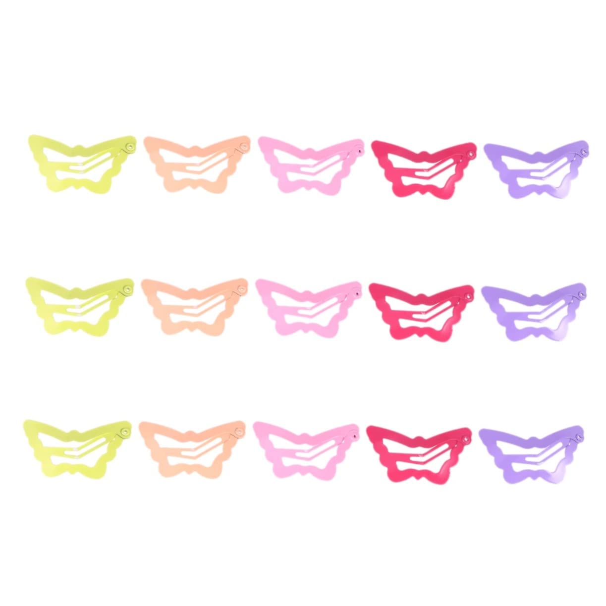 FRCOLOR 30pcs Metal Snap Hair Clips for Girls - Mini Snap Barrettes, Kids Hair Accessories, Buckle Hairpins for Toddlers & Children - Perfect for School, Parties & Daily Styling