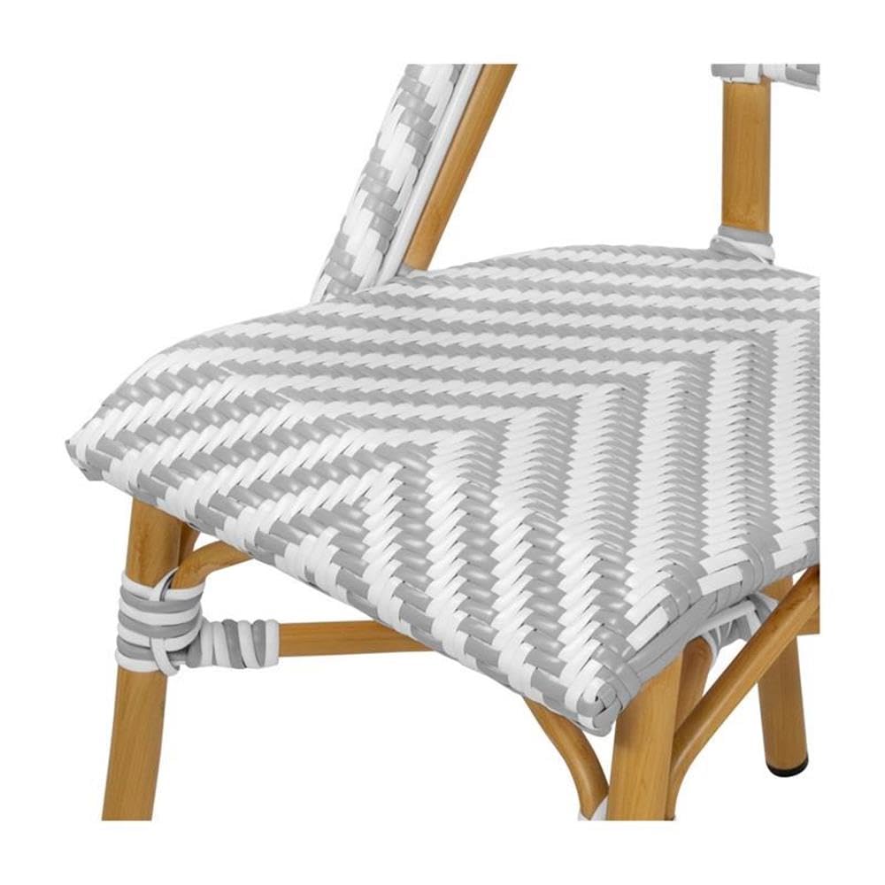 Acti Modern Aluminum Patio Dining Chairs (Set of 2) - Gray Outdoor Furniture for Garden, Poolside & Backyard Dining - Weather-Resistant & Comfortable