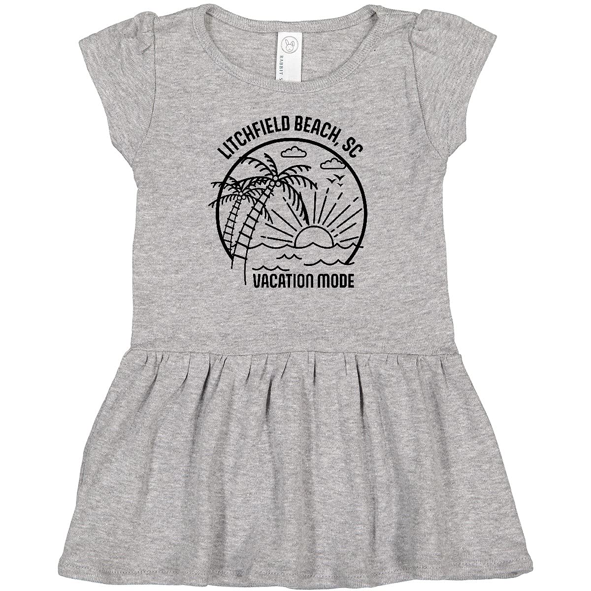 Inktastic Summer Vacation Mode Litchfield Beach South Carolina Baby Girl Dress - Cute Floral Outfit for Beach Trips, Family Photos & Summer Holidays