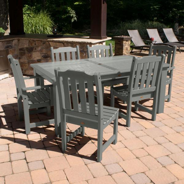 Lehigh 7-Piece Rectangular Outdoor Dining Set - Patio Furniture for Garden, Backyard, Poolside & BBQ Gatherings