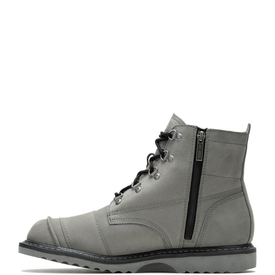 Harley Davidson Hagerman Grey D93863 Motorcycle Boots - Durable Leather Riding Boots for Men & Women - Perfect for Cruising, Touring & Long Rides