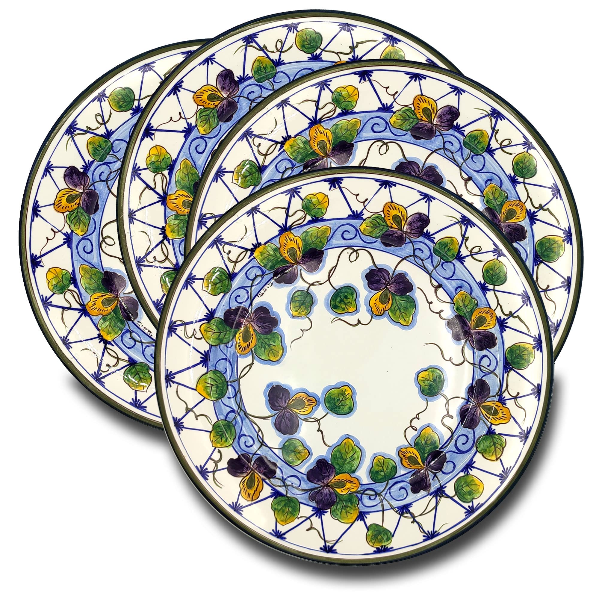 Italian Ceramic Dinnerware Set for 4 - Hand Painted Tuscan Pottery Plates, Bowls & Mugs - Authentic Made in Italy Home Decor - Perfect for Family Dinners, Entertaining Guests & Italian-Themed Dining