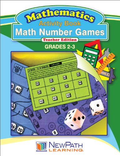 NewPath Learning 13-2004 Math Number Games Reproducible Workbook for Grade 2-3 | Fun Math Practice for Kids | Classroom & Homeschool Learning Activities