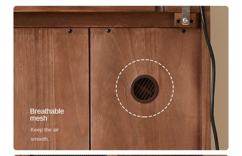 Solid Black Walnut Wood Sideboard Buffet Cabinet - Elegant Dining Room Storage for China, Linens & Entertaining Essentials