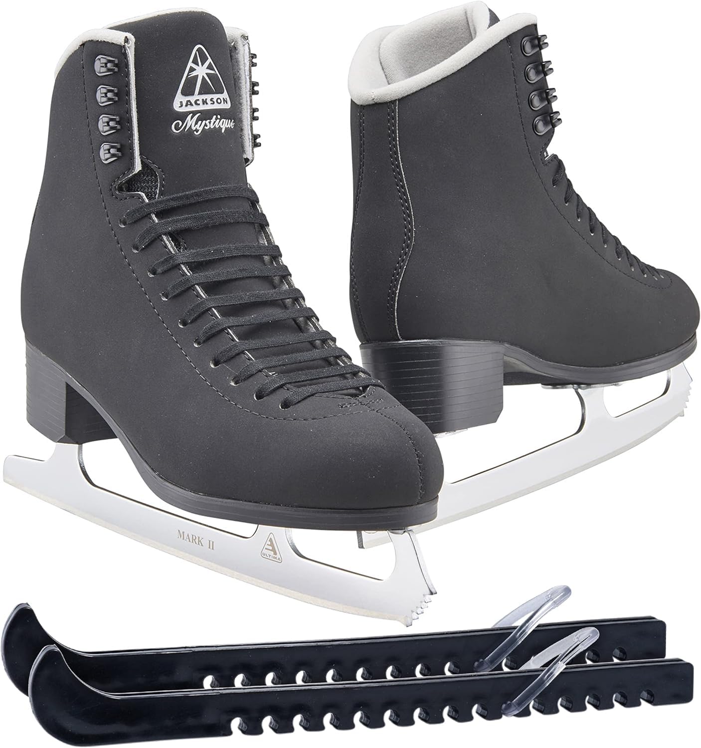 Jackson Ultima Mystique Figure Ice Skates for Men & Boys - Premium Performance Skates with Guardog Skate Guards - Perfect for Ice Rinks, Figure Skating Practice & Competitive Performances