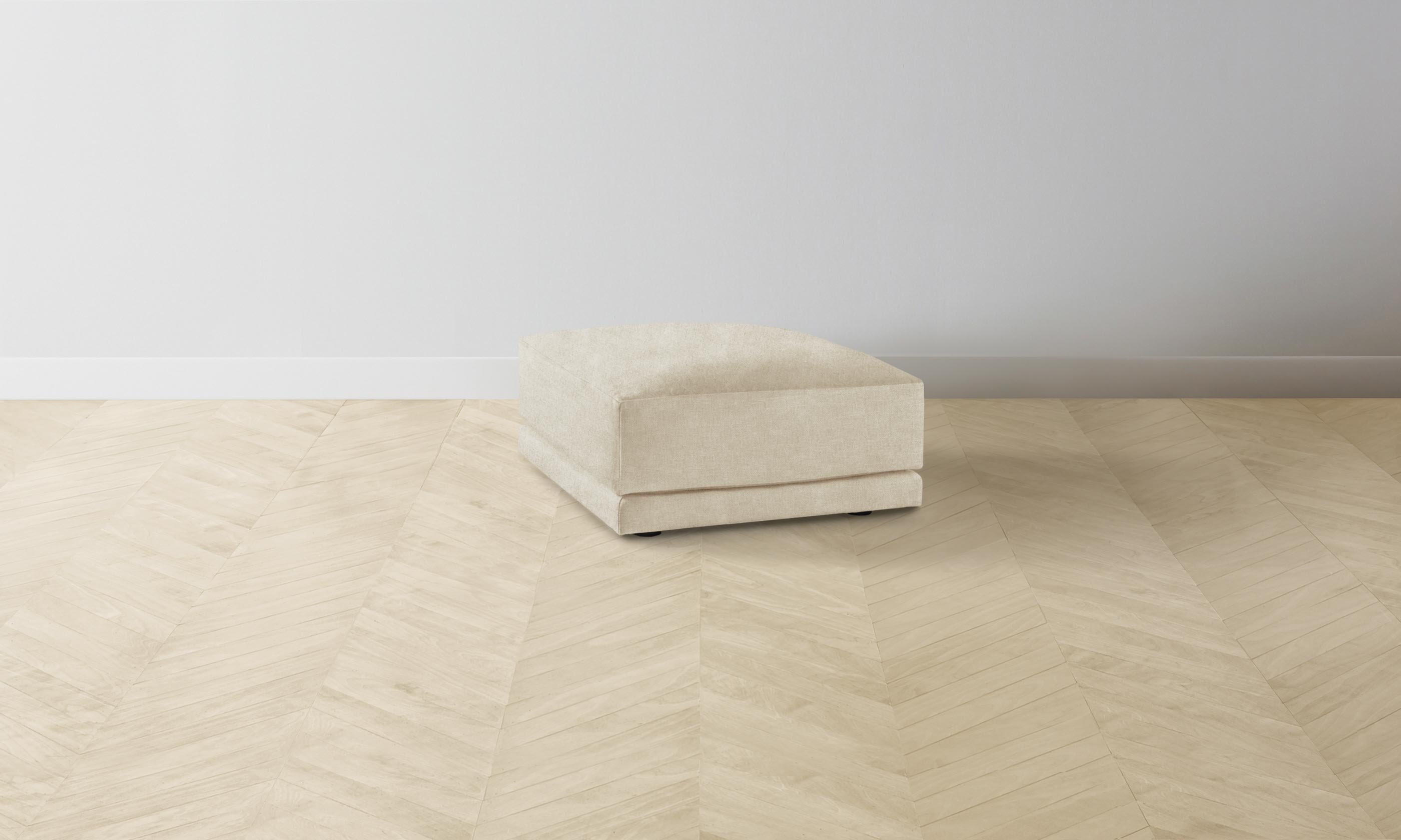 The Jones Ottoman - Performance Mélange Weave Shell - Perfect for Living Room, Bedroom & Office Decor