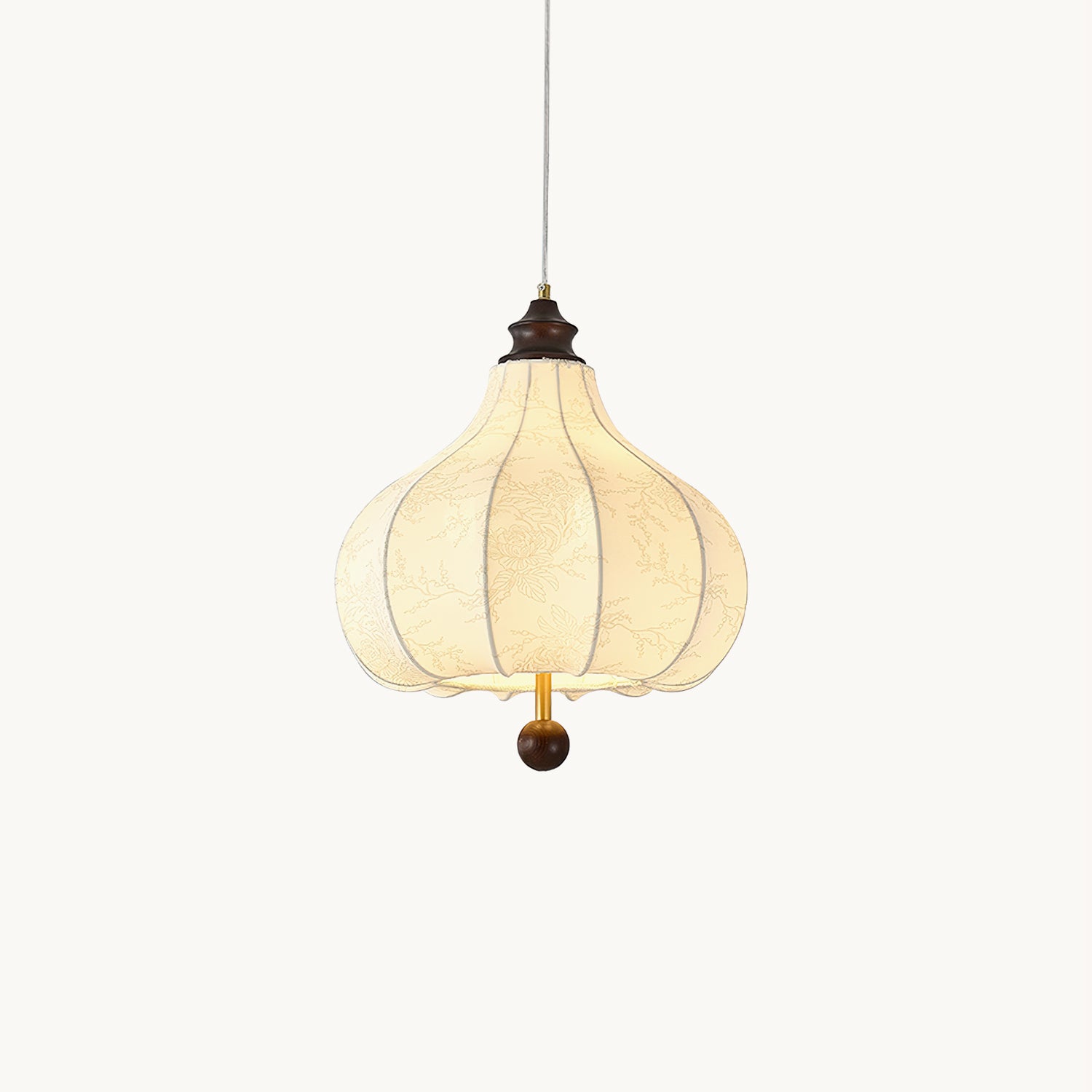 Stylish Chestnut Fabric Pendant Light - Modern Hanging Lamp for Dining Room, Kitchen Island & Bedroom Decor
