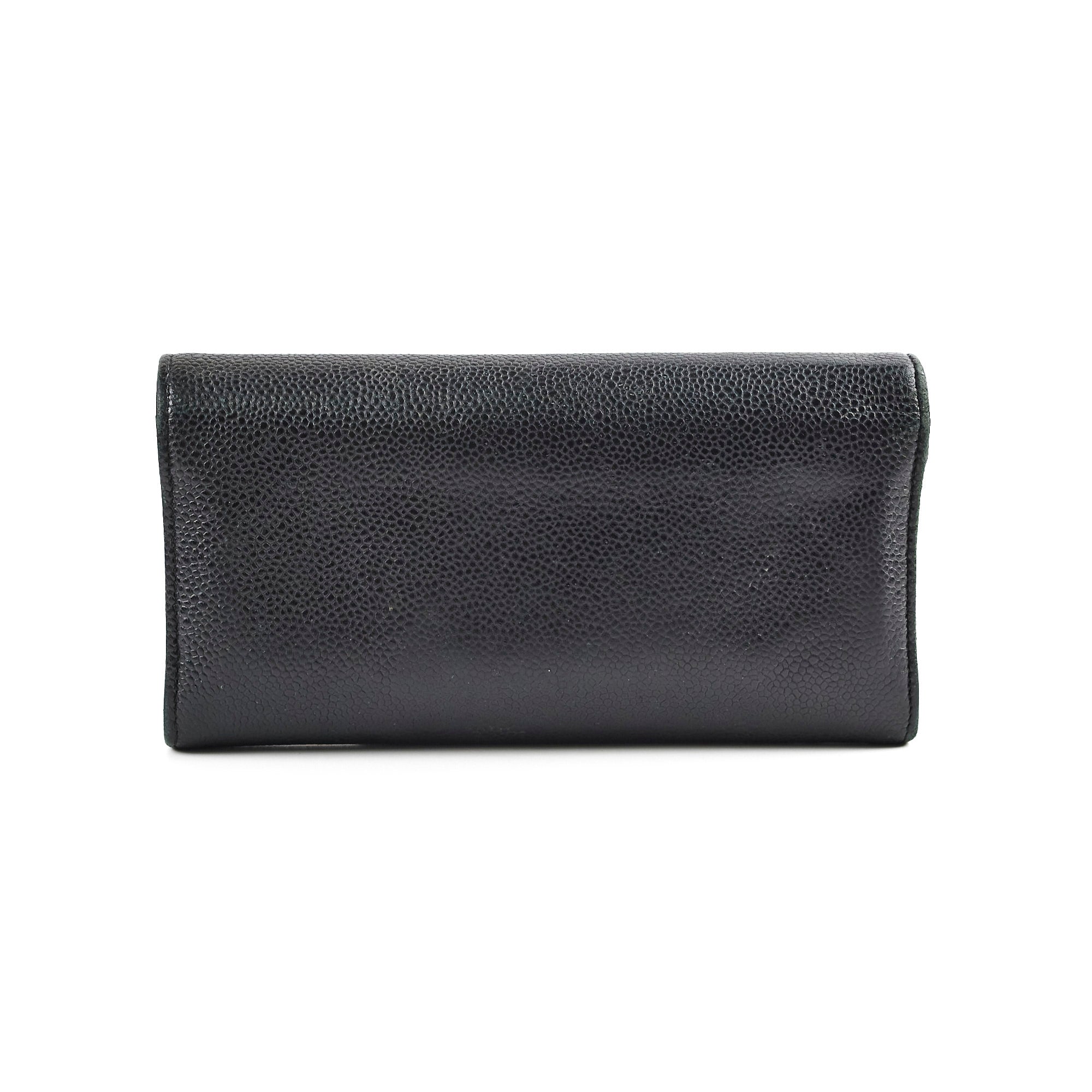 Chanel 18 Series Black Long Wallet for Women | Luxury Leather Zip Around Clutch | Perfect for Everyday Use, Travel & Special Occasions