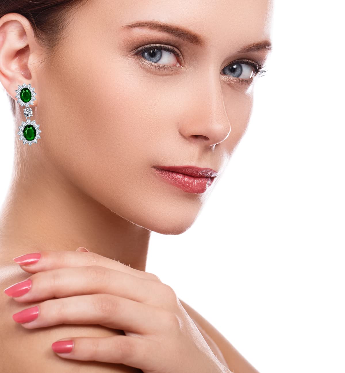 LAVINA Royal CZ Dangle Earrings - Princess Diana Style Elegant Jewelry | Sparkling Cubic Zirconia Earrings for Women | Perfect for Weddings, Prom, Birthday Gifts & Special Occasions | Luxury Fashion Accessories for Evening Parties & Formal Events