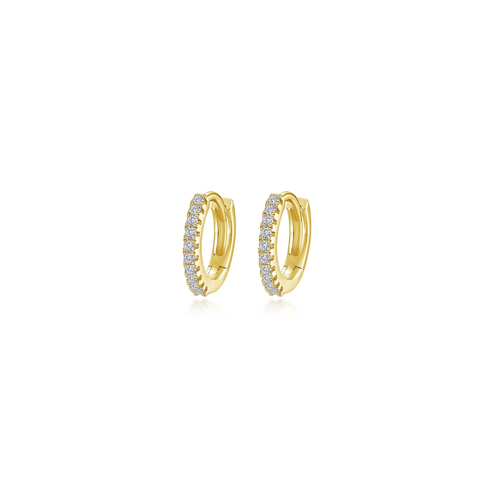 13.5mm Huggie Hoop Earrings for Women - Gold & Silver Small Huggie Hoops - Minimalist Everyday Earrings for Work, Date Night & Casual Wear