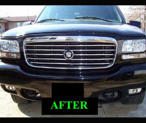 1999-2000 Cadillac Escalade Chrome Front Grille Kit - Replacement Grille for 99-00 Escalade Models - Perfect for Car Restoration & Custom Upgrades