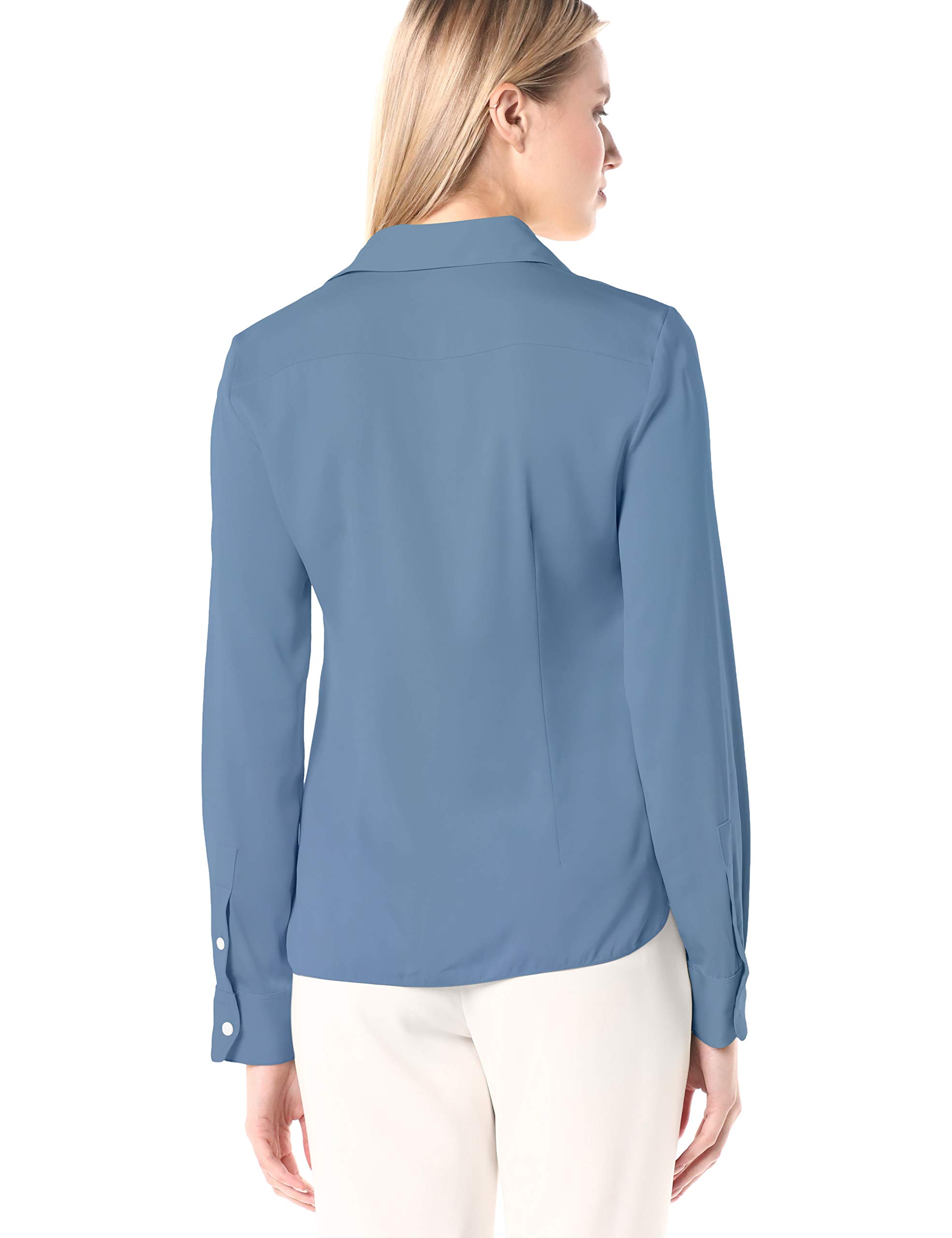 Theory Women's Classic Fitted Button-Down Shirt | Slim Fit Office Blouse | Professional Workwear & Business Casual Attire for Women