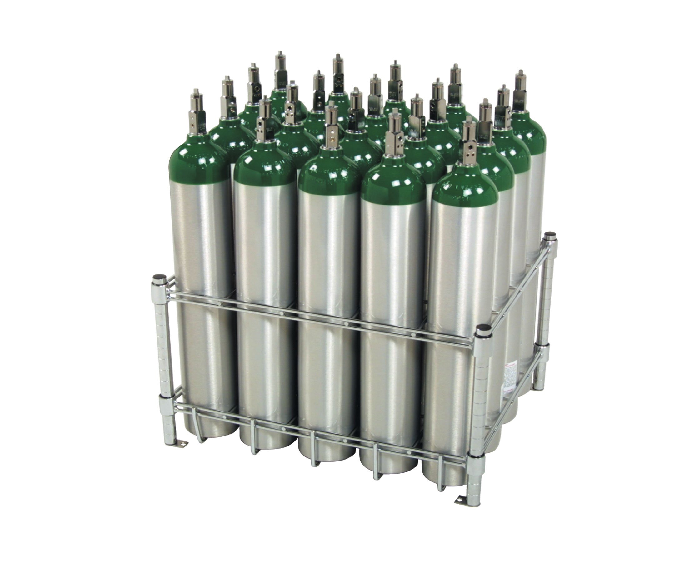 Stack & Rack Oxygen Tank Storage Rack - Heavy Duty 20 E-Size Cylinder Organizer for Medical & Welding Gas Tanks - Perfect for Hospitals, Clinics & Workshop Storage