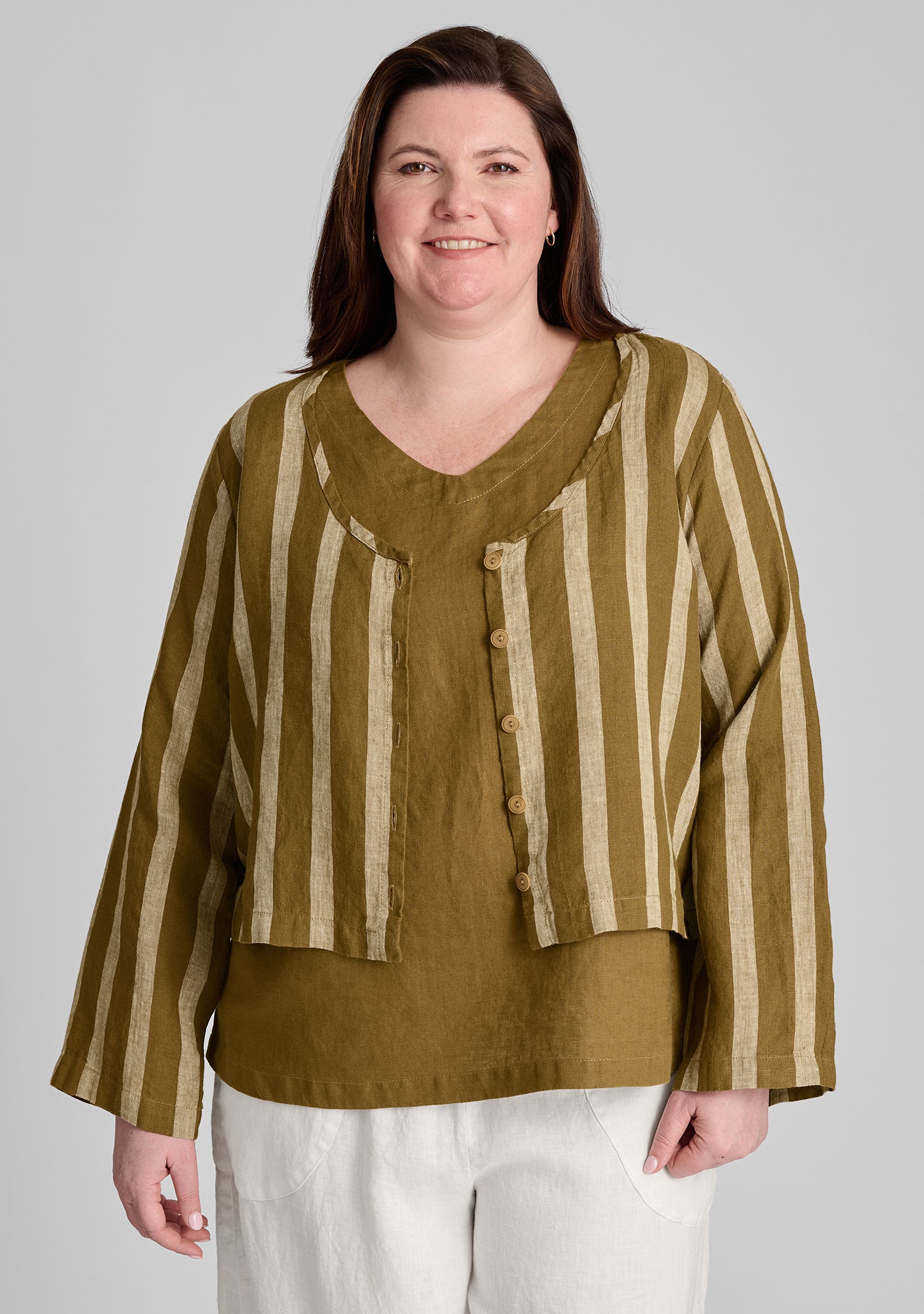 Vee Cardi Linen Cardigan for Women - Lightweight Summer Cover-Up, Casual & Boho Style - Perfect for Beach, Office, and Layering Outfits