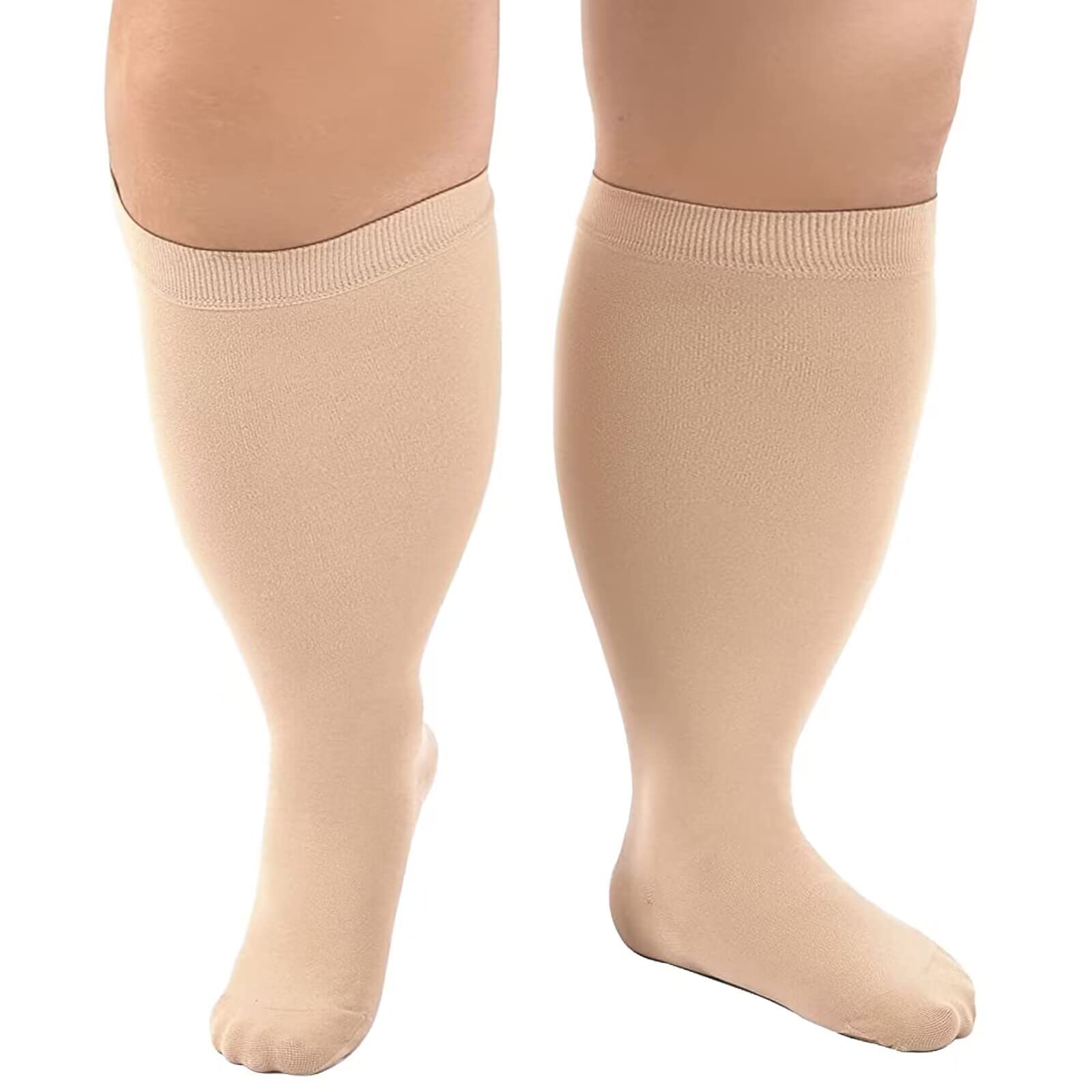 Best Compression Socks for Women & Men - Plus Size & Wide Calf Support - Extra Large Medical Stockings for Circulation, Travel & Recovery
