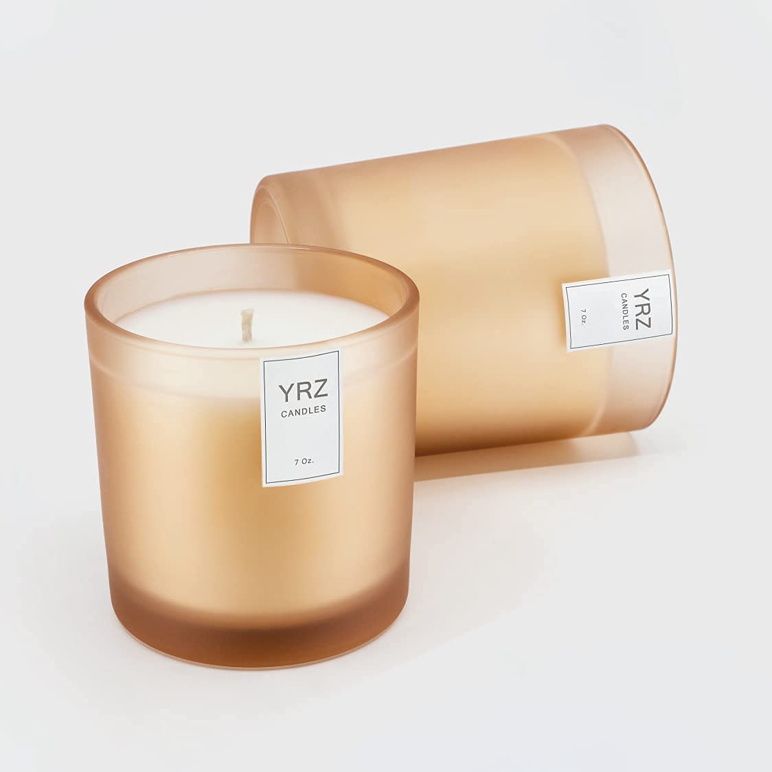 YRZ Candles - White Grapefruit, Peach & Jasmine Scented Soy Candle | Hand-Poured in Los Angeles | 45-Hour Burn Time | 7 Oz Jar | Perfect for Relaxation, Spa Days & Home Decor