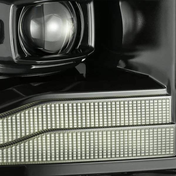06-08 Dodge Ram LUXX Series LED Projector Headlights Alpha Black - High Performance Lighting for Night Driving & Off-Road Adventures