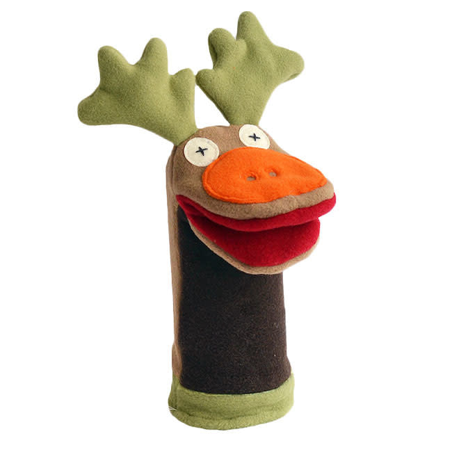 Cute & Cozy Levi Soft Fleece Puppet - Moose Plush Hand Puppet for Kids, Storytelling, and Interactive Play | Perfect for Imaginative Play, Puppet Shows, and Early Childhood Development