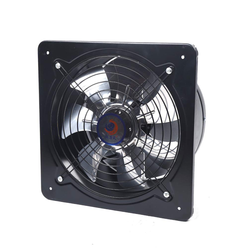 LOYALHEARTDY 150W 12 Inch Industrial Exhaust Fan - High Power Ventilation Extractor Axial Air Blower for Garages, Workshops, Greenhouses & Attics (2800 RPM, US Stock) - Perfect for Cooling, Odor Removal & Air Circulation in Commercial & Residential Spaces