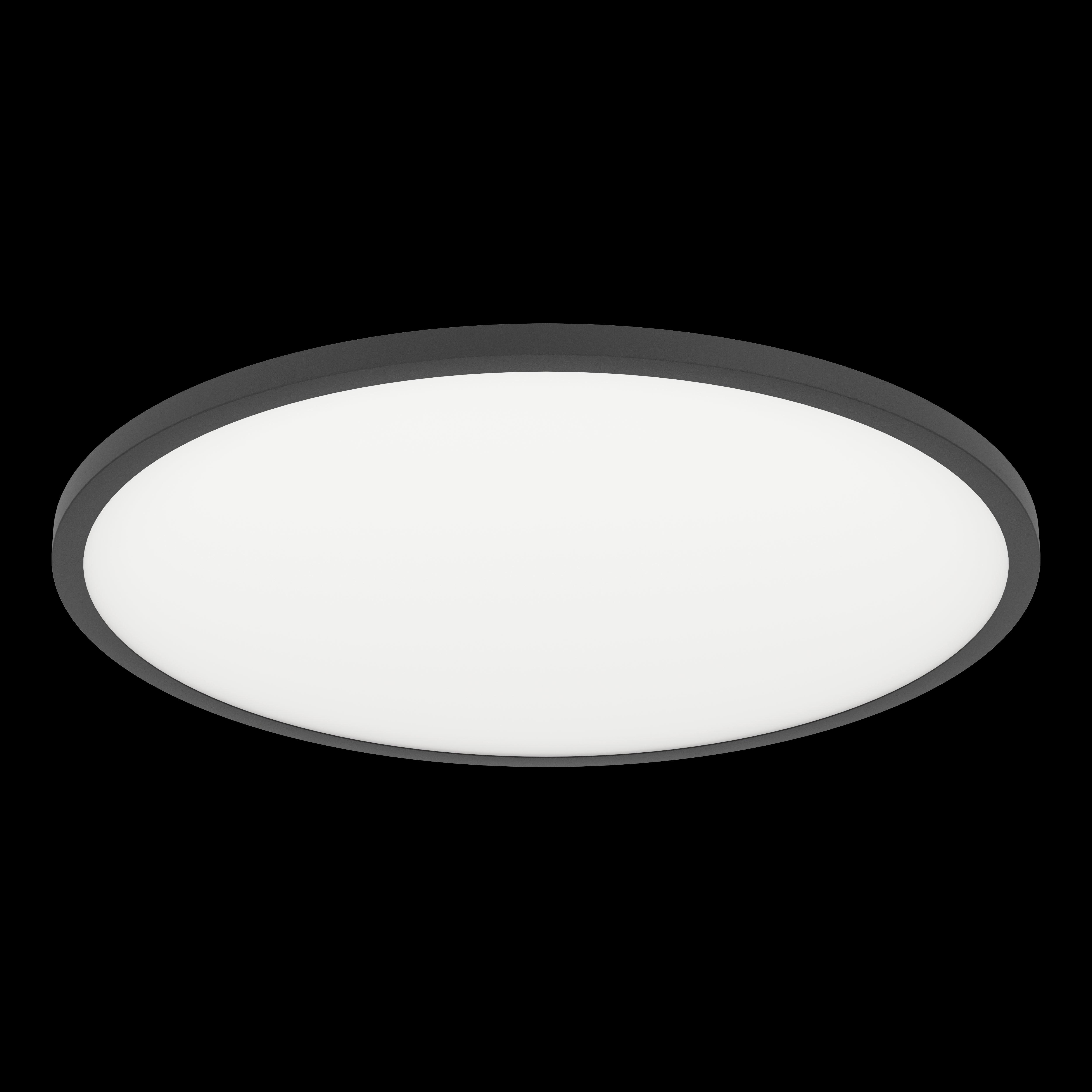 Eglo Connect Sarsina Z Smart LED Black Round Ceiling Flush Mount Light 60cm - Modern Smart Home Lighting for Living Room, Bedroom & Kitchen