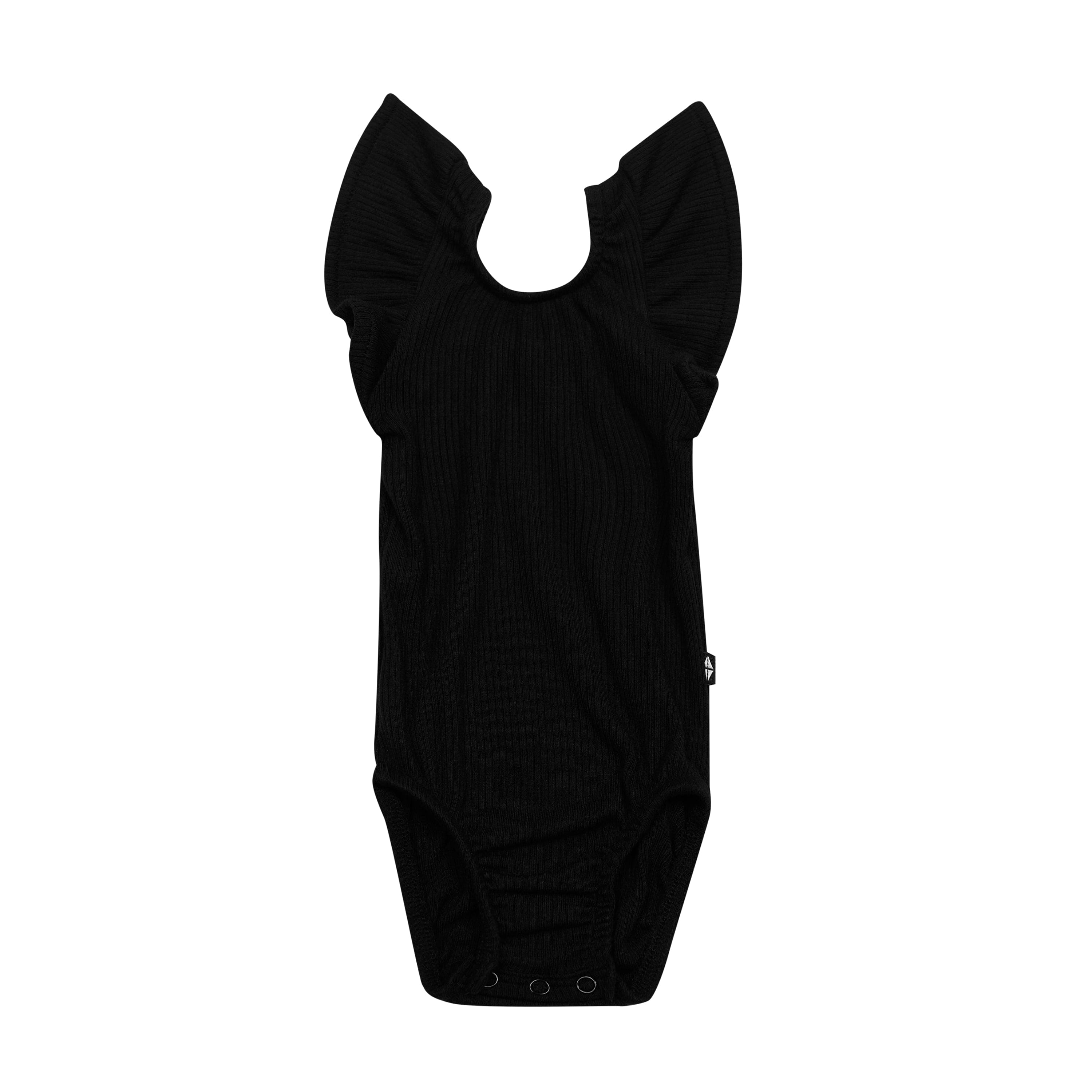 Midnight Blue Ribbed Sleeveless Ruffle Leotard for Women - Dance, Gymnastics & Performance Wear