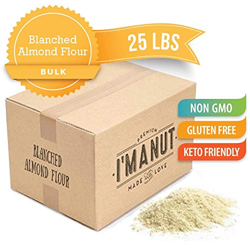 **Organic Blanched Almond Flour 25 lbs - Paleo & Keto Friendly, Grain-Free, Gluten-Free, Kosher Certified - Perfect for Baking, Cooking, and Healthy Recipes**