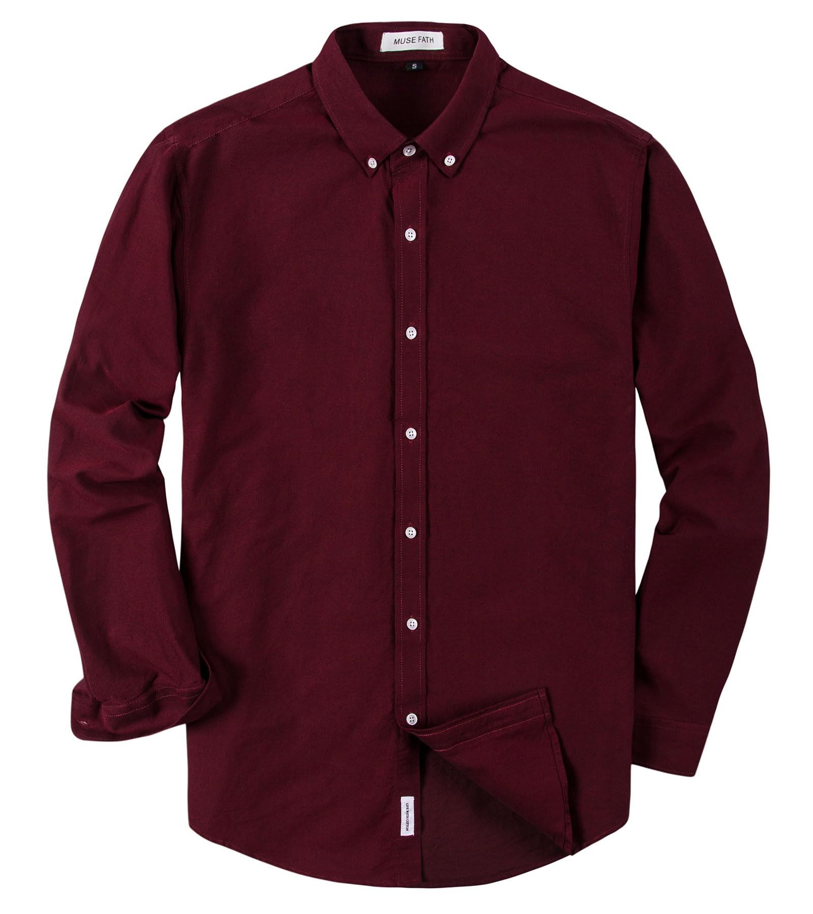 Premium Cotton Men's Oxford Dress Shirt - Classic Regular Fit Long Sleeve Button Down Shirt for Business, Office & Formal Occasions