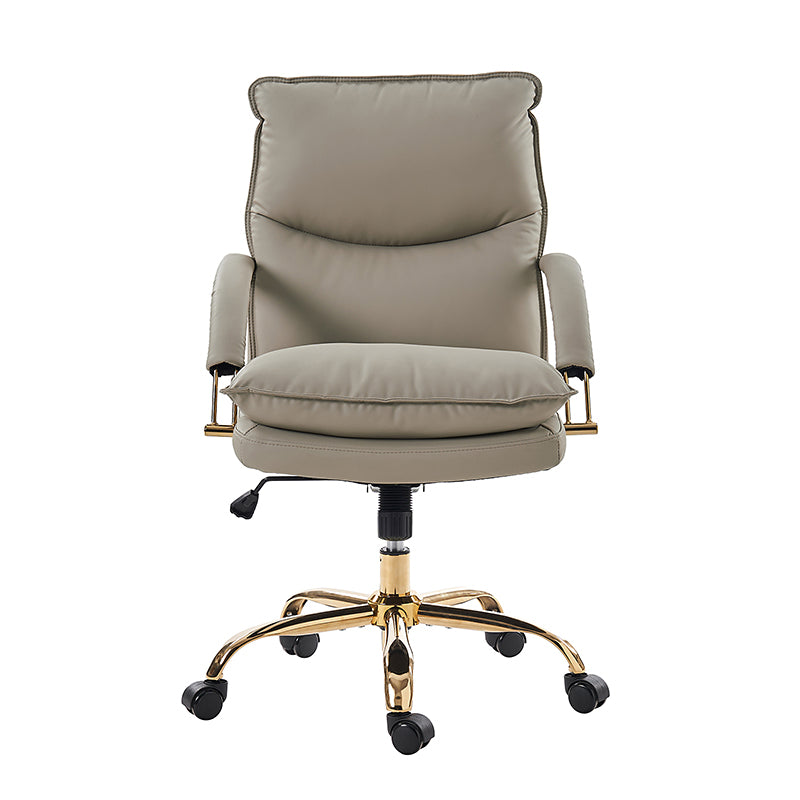 Waterproof PU Leather 360-Degree Swivel Office Chair - Ergonomic Desk Chair for Home & Office Workspace - Perfect for Long Hours of Sitting, Gaming, and Conference Rooms