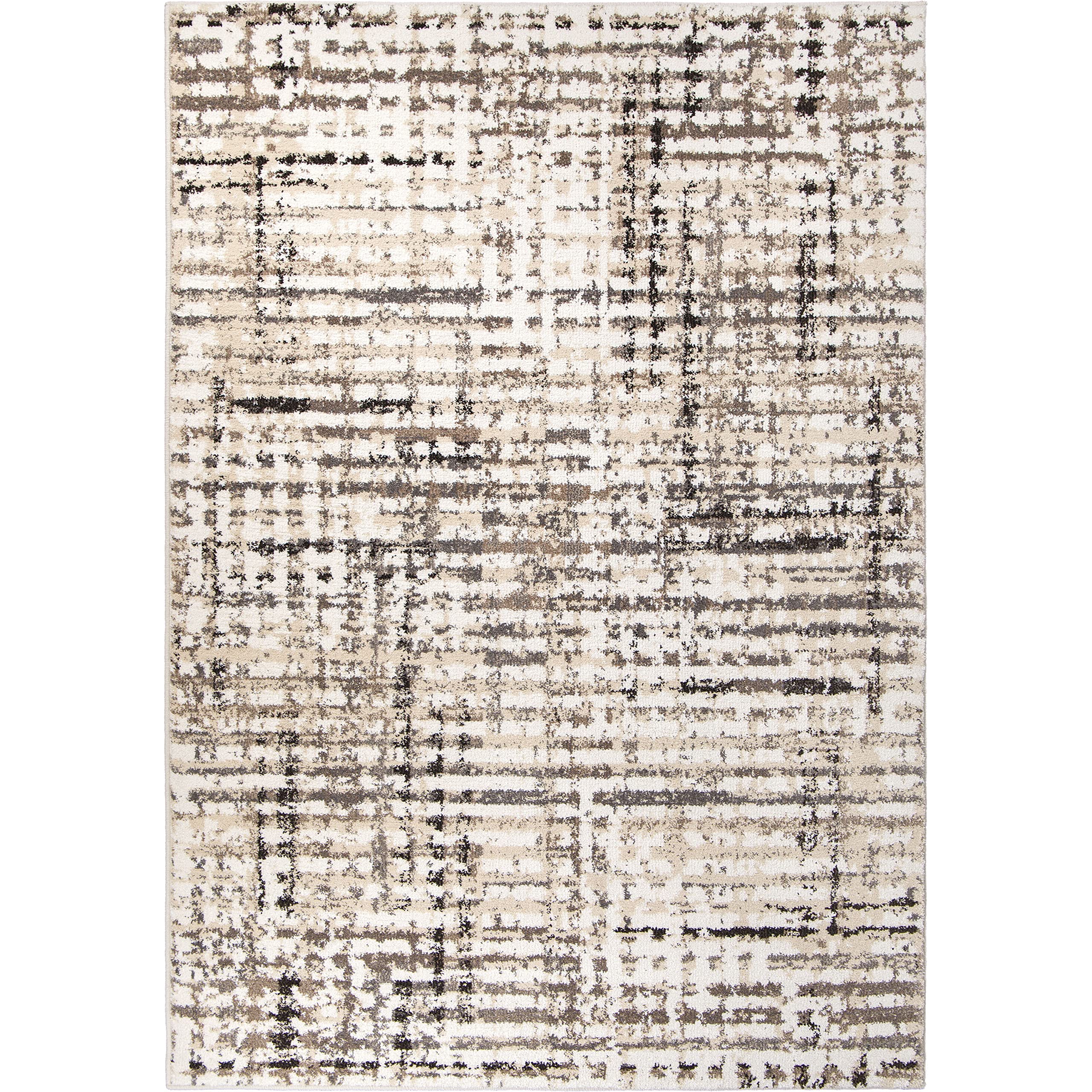 Orian Rugs Olympia Network Area Rug - Soft Modern Geometric Design Non-Slip Living Room Carpet - Perfect for Bedroom, Home Decor & Office Spaces