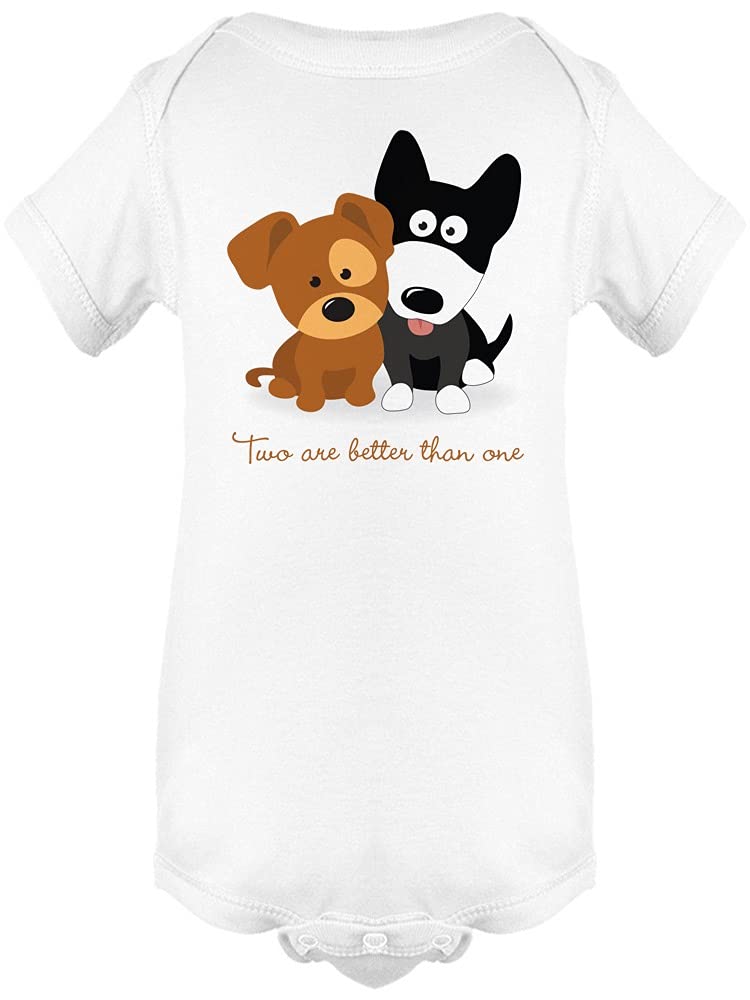 Smartprints Best Friends (Puppies) Baby Bodysuit - Cute & Comfortable Outfit for Newborns & Infants - Perfect for Playdates, Photo Shoots & Everyday Wear