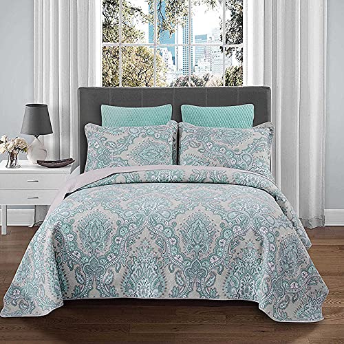 Lightweight Microfiber Summer Quilt - Cooling Blanket for Single, Double & King Size Beds | Hypoallergenic, Machine Washable 3-Piece Set | Perfect for Hot Weather, Air Conditioning Nights & Allergy Sufferers