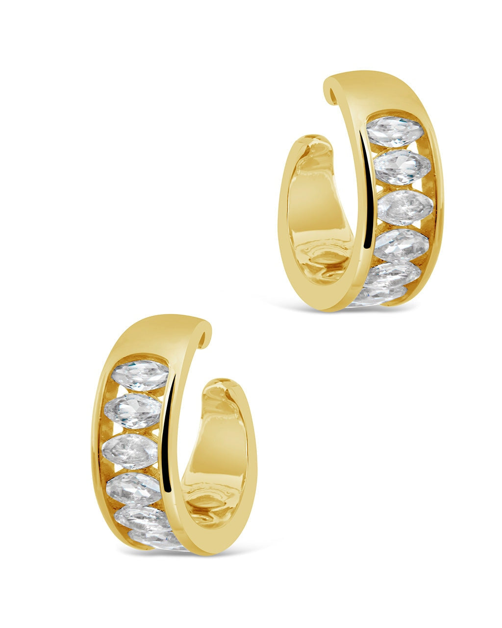 Mira CZ Ear Cuff Set - Trendy Non-Piercing Clip On Earrings for Women, Girls | Perfect for Parties, Weddings & Everyday Wear