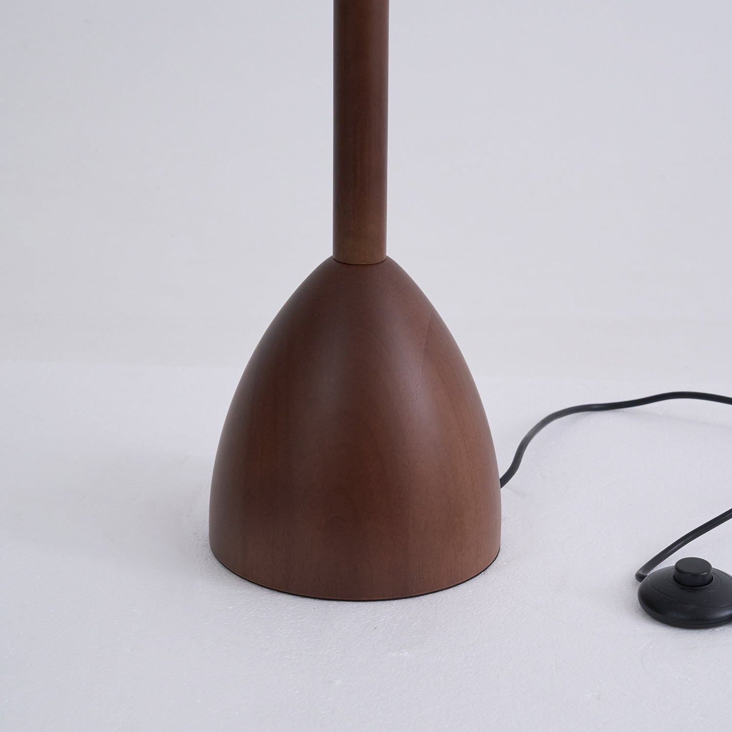 Modern Moxie Wood Floor Lamp - Adjustable Height Standing Light for Living Room, Bedroom & Office - Warm White LED Reading Light with Wooden Base & Fabric Shade - Perfect for Cozy Home Decor & Ambient Lighting