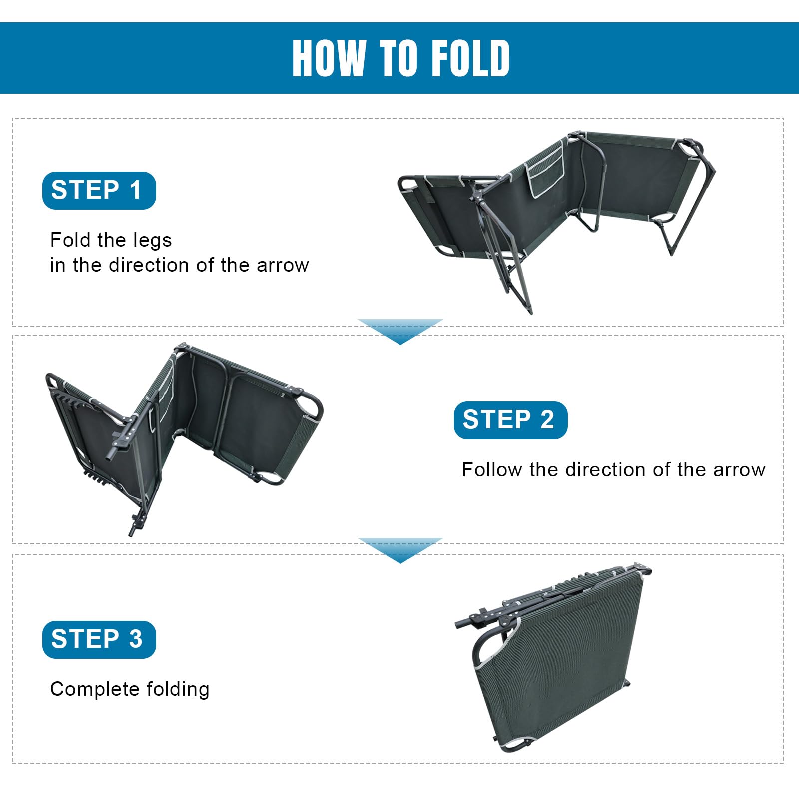 BIG RED 5-Position Folding Camping Cot with Mattress - Heavy Duty Portable Sleeping Cot for Adults, Outdoor Lounge Chair for Camping, Beach, Lawn, Backyard & Patio Relaxation