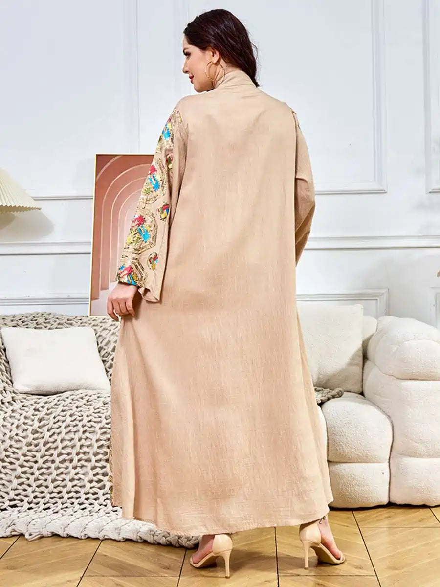Elegant Sequins Eid Dress - Middle Eastern Arab Caftan Kaftan Dress #25391 for Women's Holiday Celebration & Special Occasions