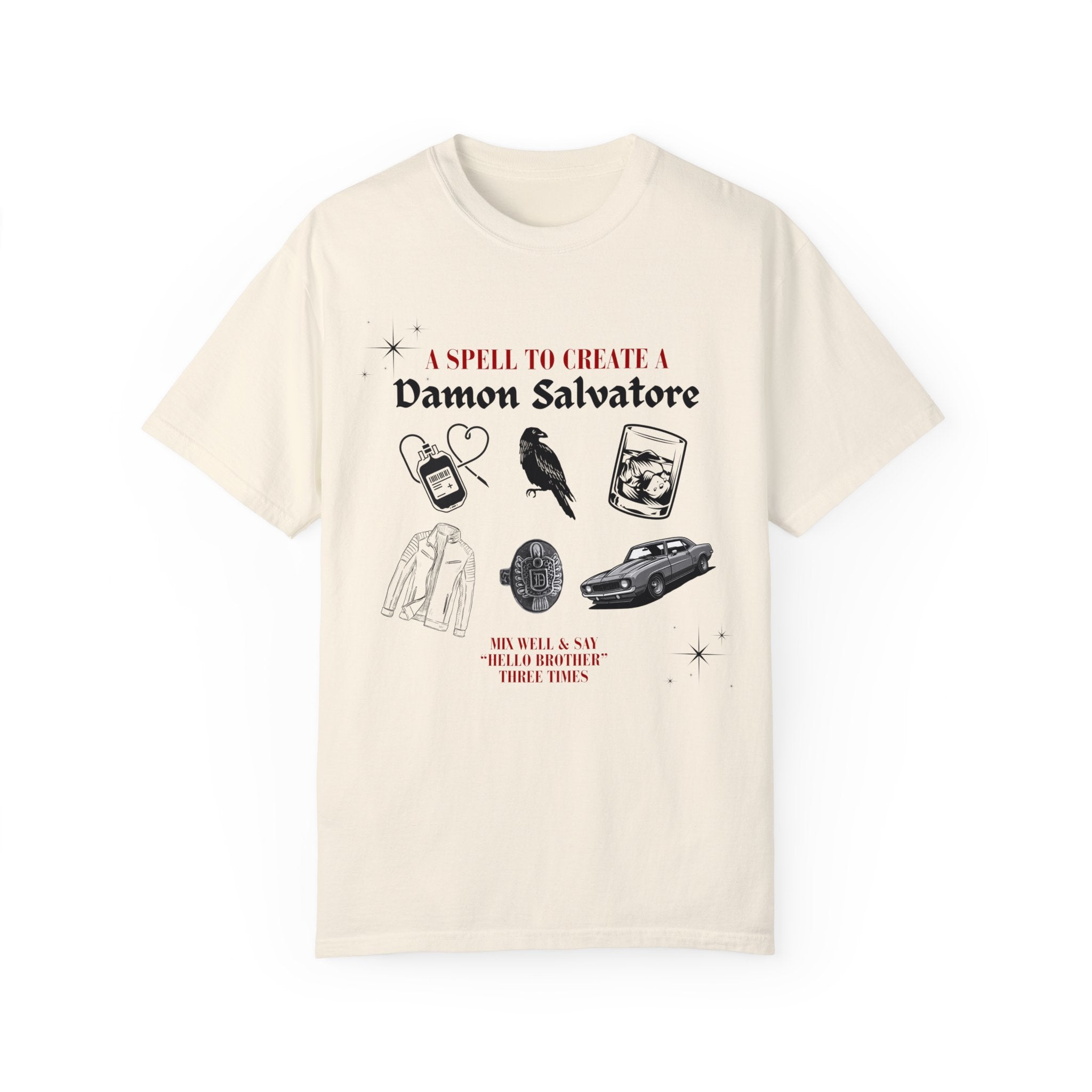 Damon Spell Shirt - Vintage Inspired Graphic Tee for Men & Women | Perfect for TV Show Fans, Cosplay, and Casual Wear