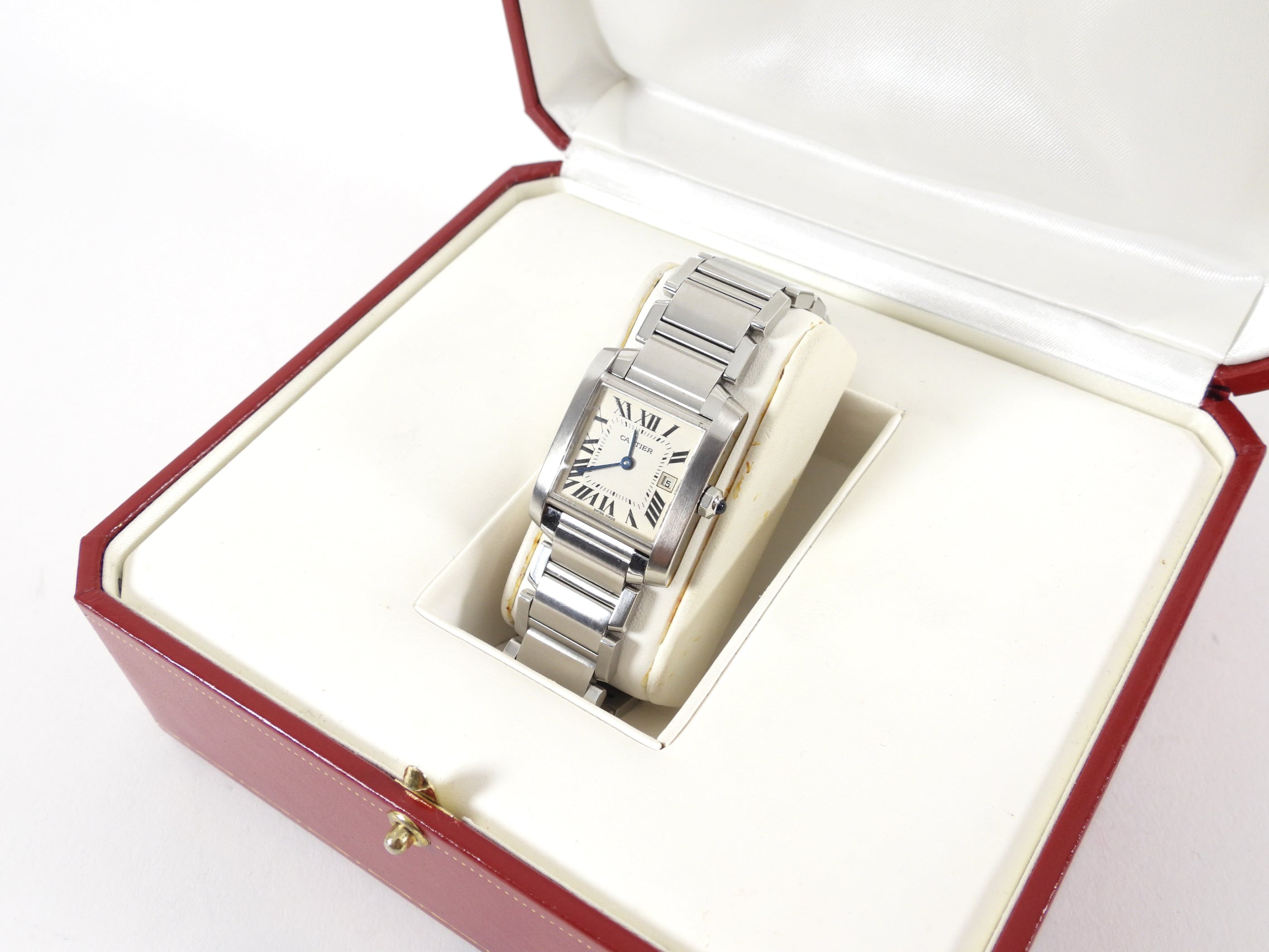 Cartier Tank Francaise Small Ladies Watch - Stainless Steel Luxury Timepiece for Women | Perfect for Office Wear, Formal Events & Everyday Elegance