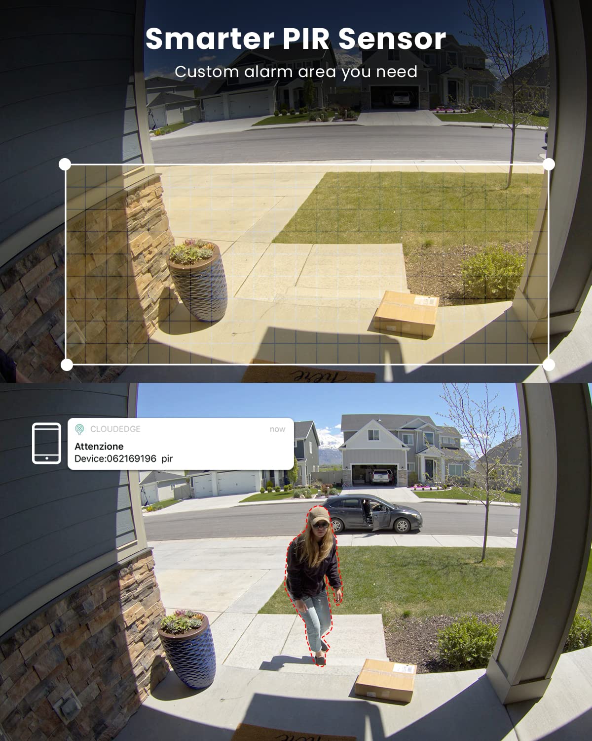 ieGeek 2K Wireless Solar Security Camera Outdoor - 360° PTZ WiFi CCTV with 5200mAh Battery, PIR Motion Detection, 355° Pan & 120° Tilt - Perfect for Home Surveillance, Yard Monitoring, and Property Protection