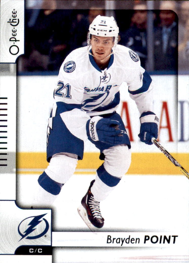2017-18 O-Pee-Chee #158 Brayden Point Hockey Card NM-MT - Tampa Bay Lightning - Collectible Sports Memorabilia for Fans and Card Collectors
