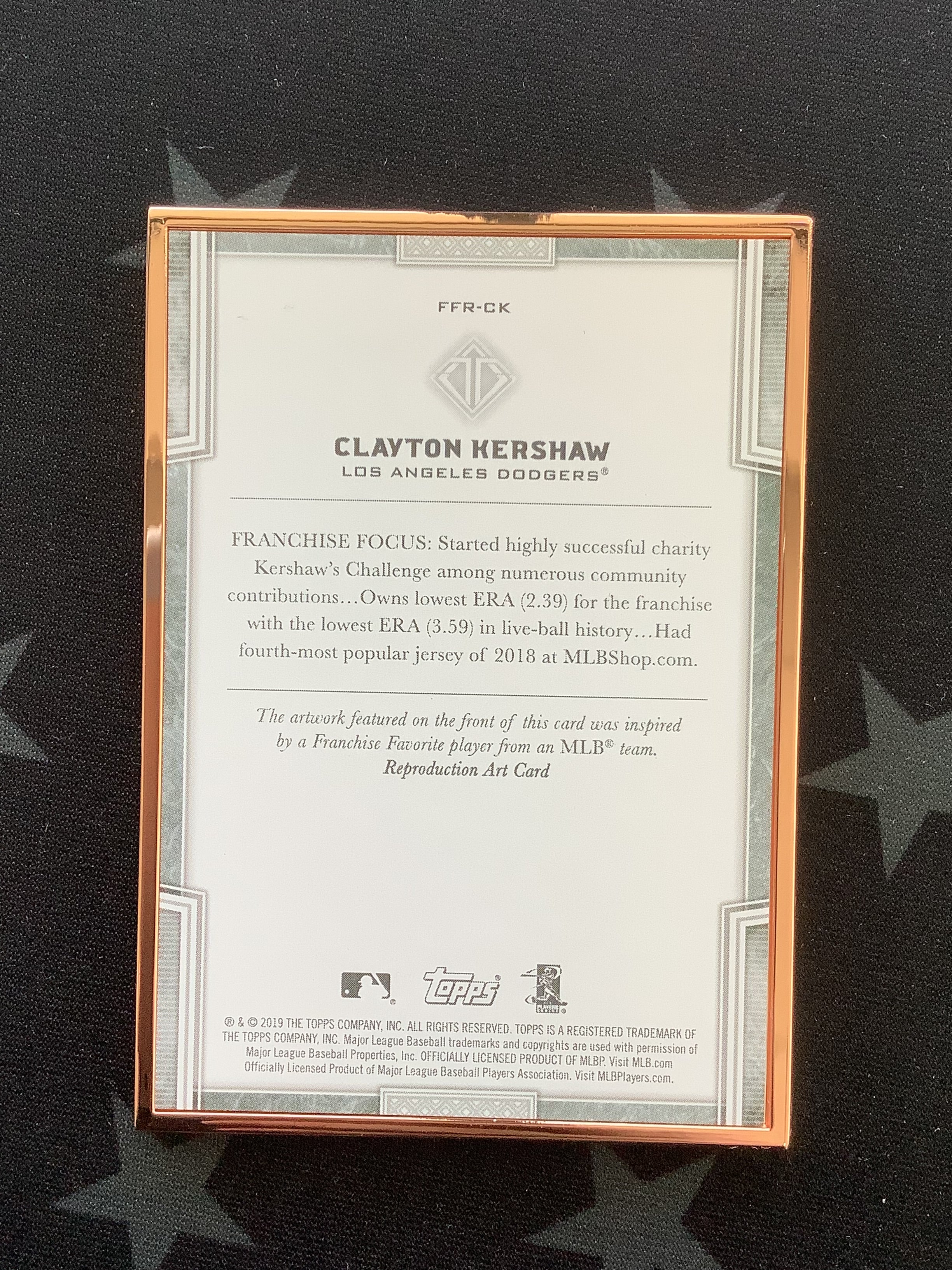 2019 Clayton Kershaw Franchise Favorites Transcendent Collection Baseball Card #76/100 - Rare Limited Edition MLB Memorabilia for Collectors & Sports Fans