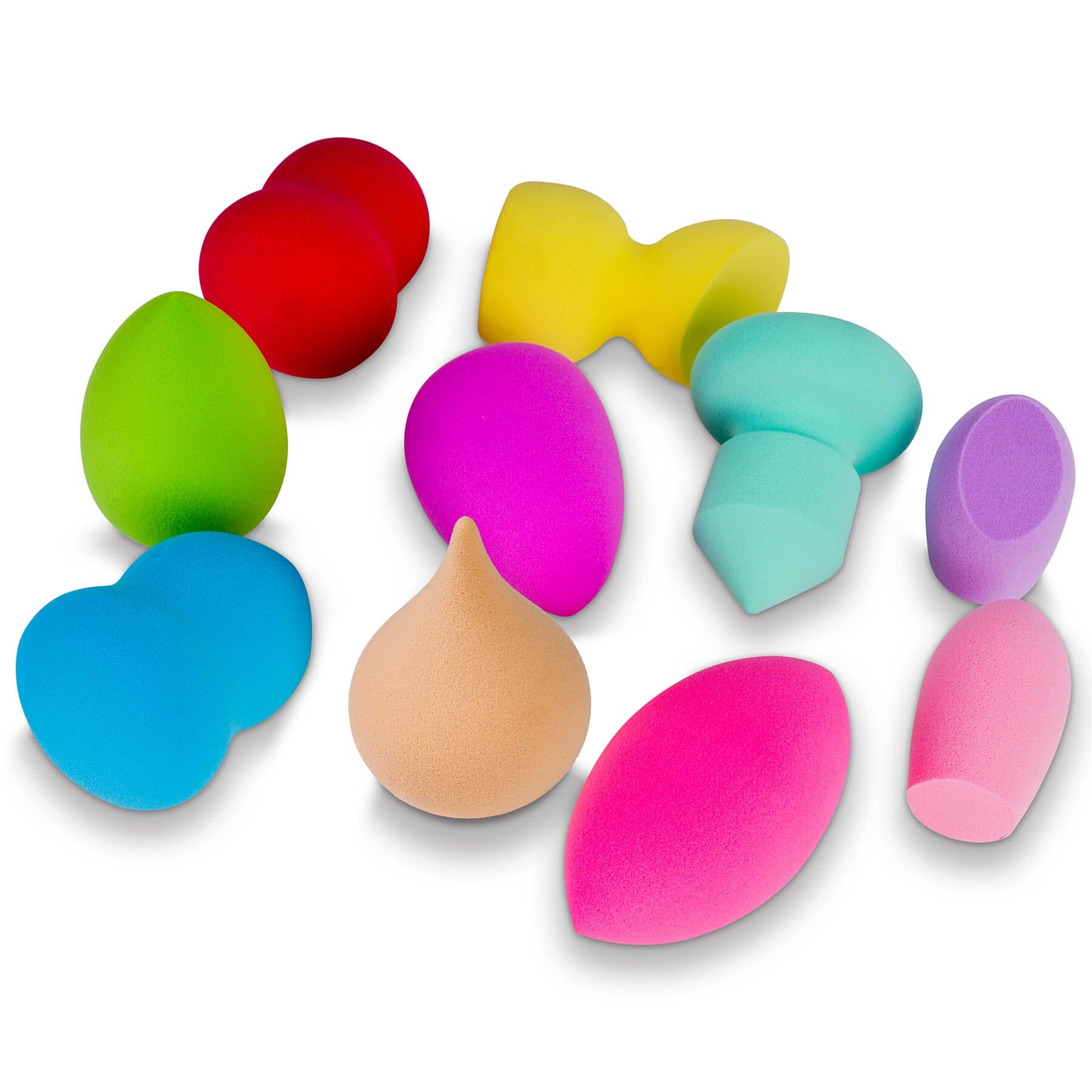 10-Piece Latex-Free Makeup Blender Sponge Set - Soft Beauty Blending Puff for Foundation, Concealer & Powder Application - Perfect for Professional Makeup Artists & Daily Beauty Routine